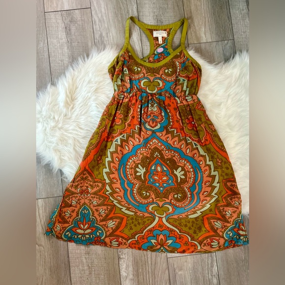 Anthropologie Dresses & Skirts - ANTHROPOLOGIE | Bright Paisley Boho Midi Sundress Dress Pockets! (4)
